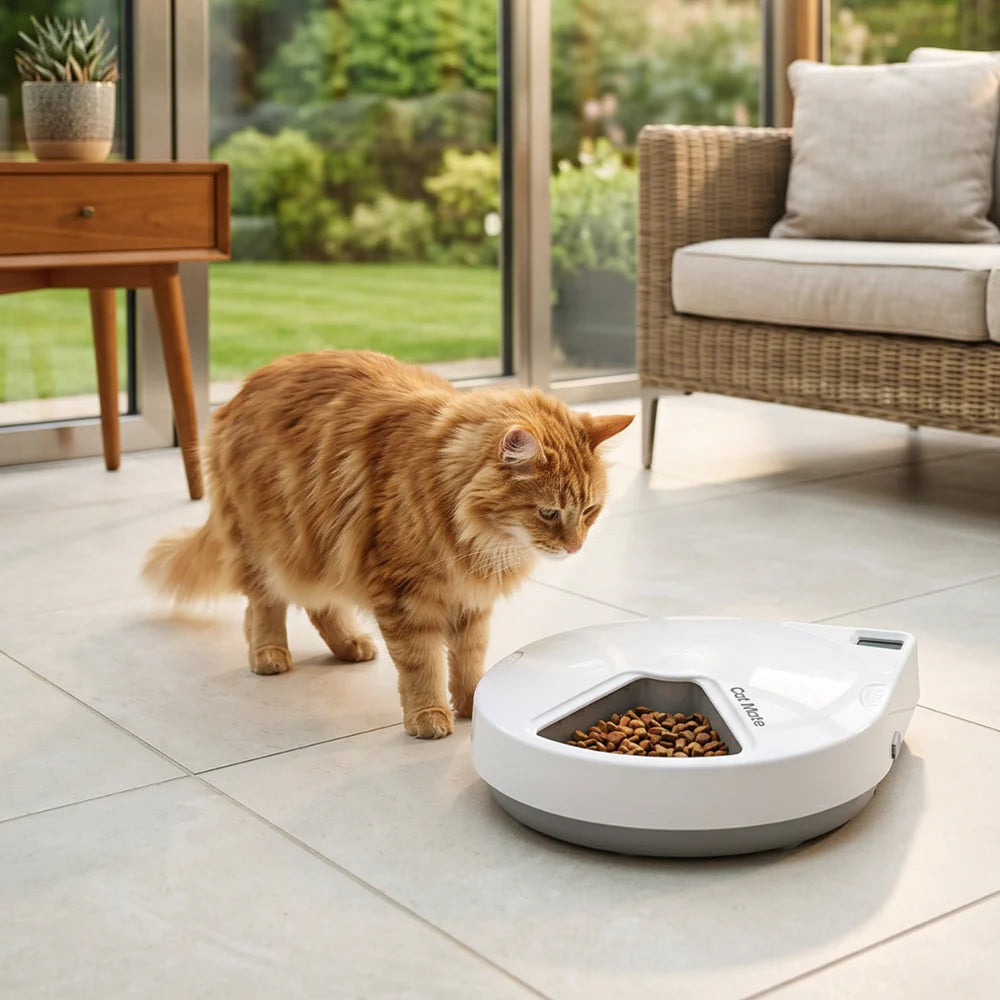 Cat Mate C500 Five-Meal Automatic Pet Feeder with Digital Timer – For Cats & Dogs